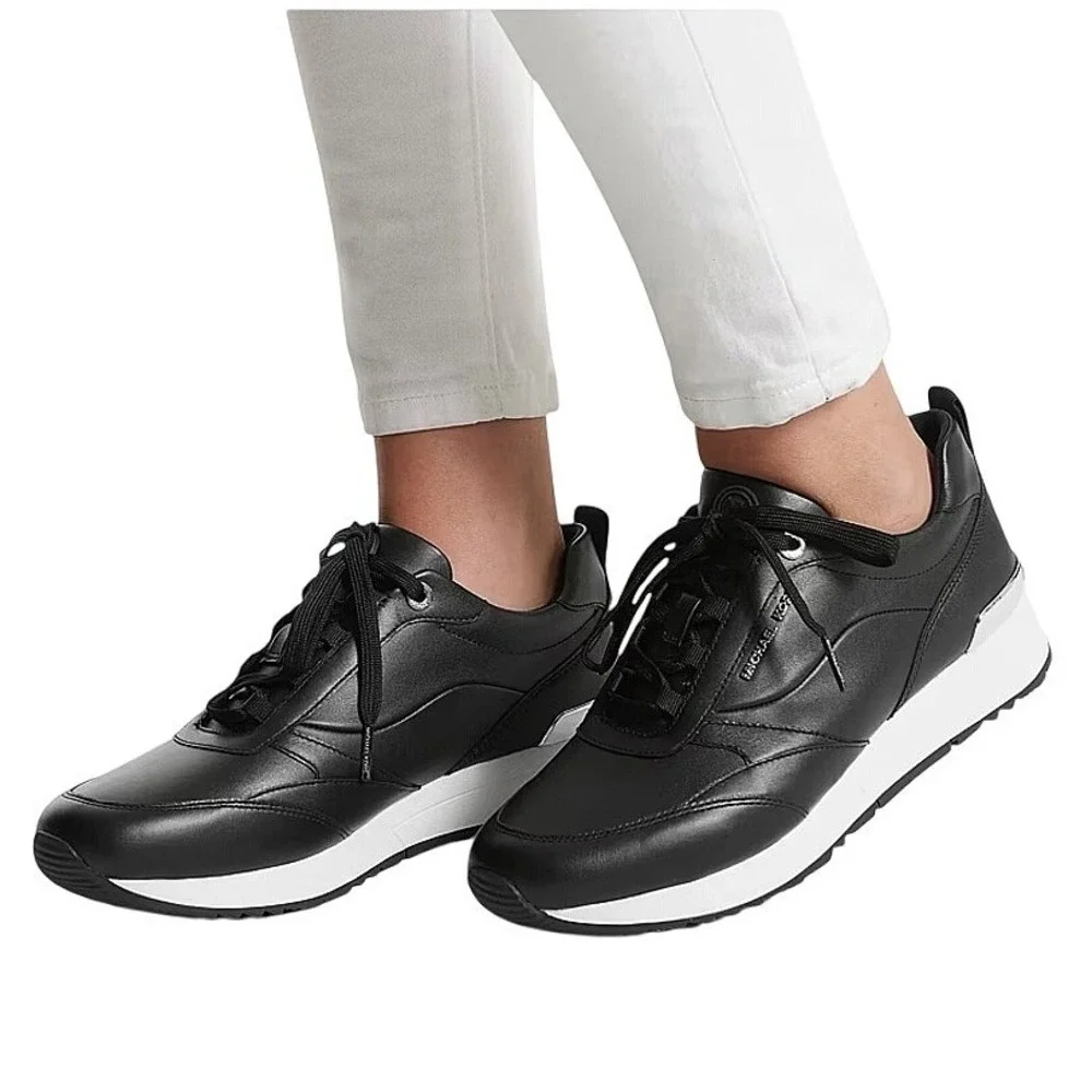 Michael Kors Allie Stride Leather and Nylon Trainer Leather Upper Size 11 NEW